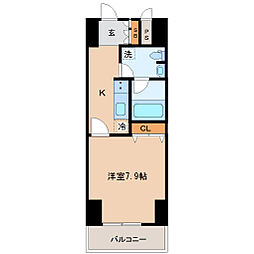 KDX定禅寺通レジデンス 1Kの間取図画像
