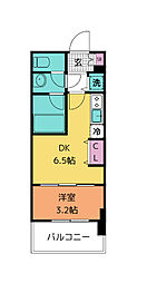 ブルーヴェル青葉通 1DKの間取図画像