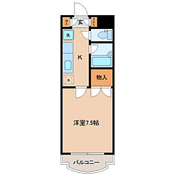 CITYSPIRE仙台 1Kの間取図画像
