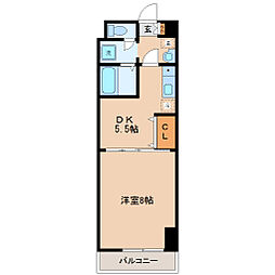 BellCity榴ケ岡 1DKの間取図画像