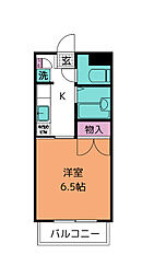 フォレストプラザ 1Kの間取図画像