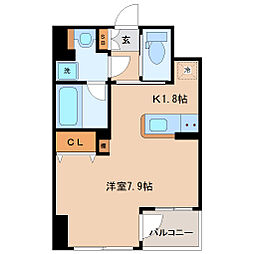 KDXレジデンス仙台駅東 ワンルームの間取図画像
