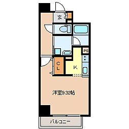 ラポール日泉 1Kの間取図画像