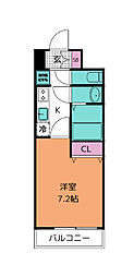 サンヴァーリオ新田駅前7 1Kの間取図画像