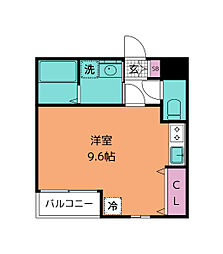 フォルト堤 ワンルームの間取図画像