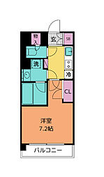 桜ヒルズ仙台榴岡 1Kの間取図画像