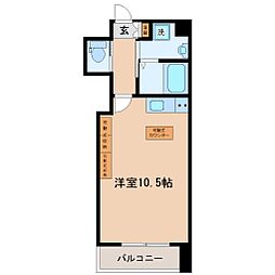 HF西公園レジデンス ワンルームの間取図画像