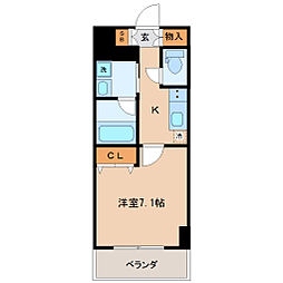 NF青葉 1Kの間取図画像