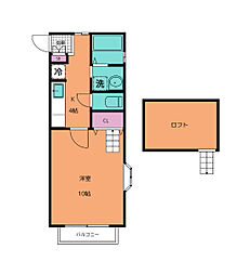 フォレストスクウェア 1Kの間取図画像