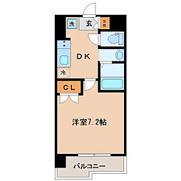 RESIDIA仙台原ノ町 1Kの間取図画像