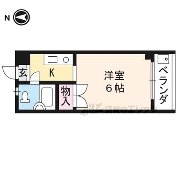 ロイヤルコーポタカハラ 503｜京都府京都市左京区田中西高原町(賃貸マンション1K・5階・17.60㎡)の写真 その2