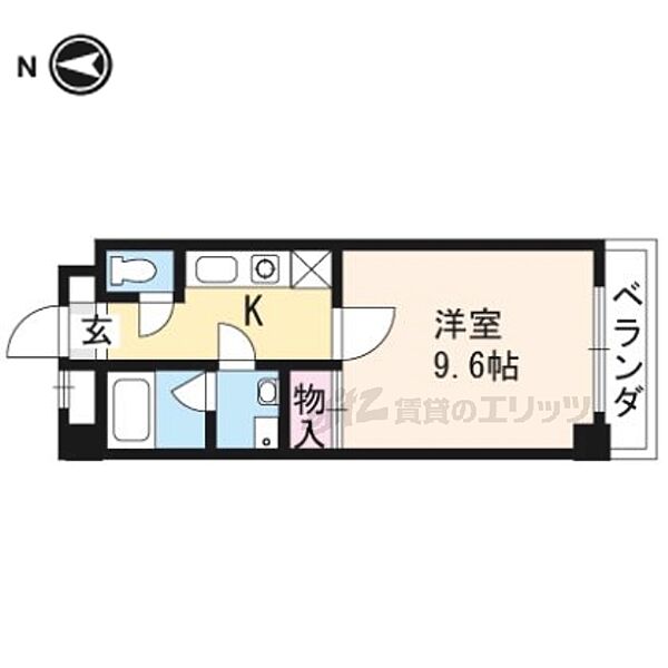 京都府京都市上京区葭屋町通上長者町下る菊屋町(賃貸マンション1K・4階・29.13㎡)の写真 その2