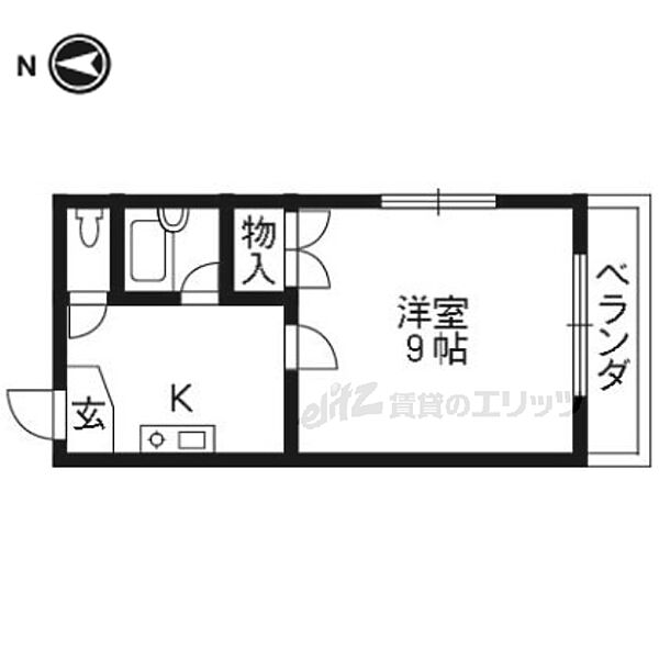 ナイス市原24 207｜京都府京都市左京区静市市原町(賃貸マンション1K・2階・27.00㎡)の写真 その2