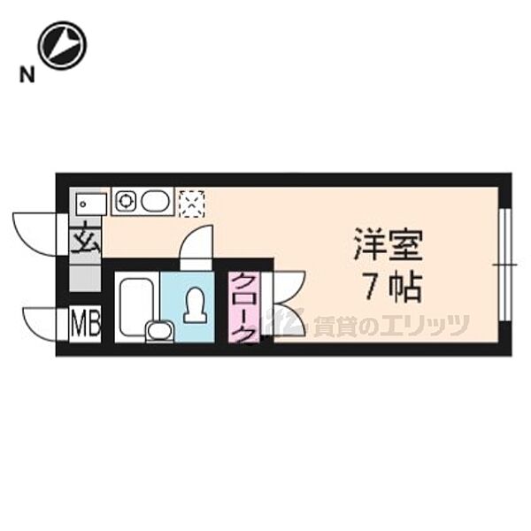 京都府京都市左京区高野泉町(賃貸マンション1K・1階・20.15㎡)の写真 その2