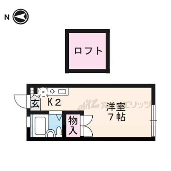 レオパレス西陣Ｂ 204｜京都府京都市上京区千本通一条下る西中筋町(賃貸アパート1K・2階・17.39㎡)の写真 その2