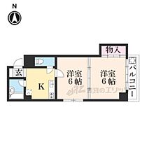 京都府京都市左京区高野清水町（賃貸マンション2K・4階・33.00㎡） その2