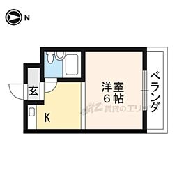 コンドミニアムコクサイ 1Kの間取図画像