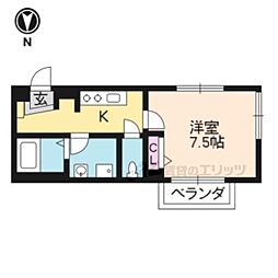 シャーメゾン和 1階1Kの間取り