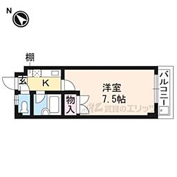 レジデンス丸高 1Kの間取図画像