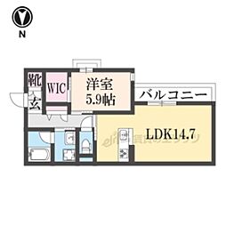 シャーメゾン宣光門 1LDKの間取図画像