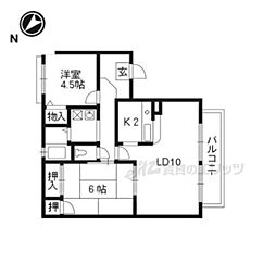 グランドールエフ 2LDKの間取図画像