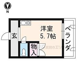 ロフティ46 ワンルームの間取図画像
