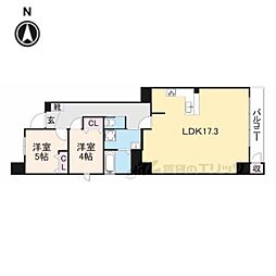 ベル・クローチェ京都洛央 2LDKの間取図画像