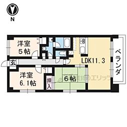 プリマベーラ北山 3LDKの間取図画像