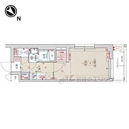 ベラジオ雅び京都洛北ガーデン 1Kの間取図画像