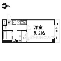 メゾン・オンディーヌ 1Kの間取図画像