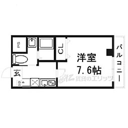 メゾン・オンディーヌ 1Kの間取図画像
