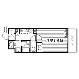 春寧館 1Kの間取図画像