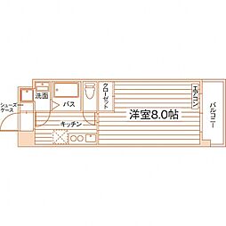 大庭ビル 1Kの間取図画像