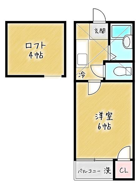 コンパートハウス和白 ｜福岡県福岡市東区和白2丁目(賃貸アパート1K・2階・20.00㎡)の写真 その2