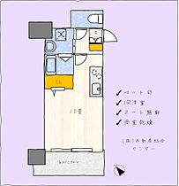 CIDNAL THE PLACE 406 ｜ 福岡県福岡市南区高宮1丁目（賃貸マンション1R・4階・27.19㎡） その2