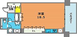 ザ・パークハウス神戸トアロード ワンルームの間取図画像