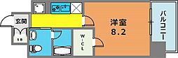 エステムコートみなと元町THEFIRST 1Kの間取図画像