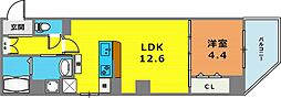 神戸市灘区友田町4丁目マンション 1LDKの間取図画像