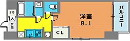 プロシード神戸元町 1Kの間取図画像