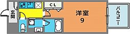 ヘスティア神戸 1Kの間取図画像