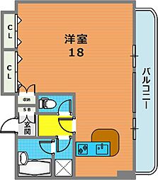 NEO壱番館 ワンルームの間取図画像