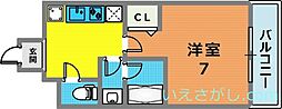 CITYSPIRE神戸元町1 1Kの間取図画像