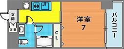 CITYSPIRE新神戸 1Kの間取図画像