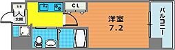 LiAnge兵庫本町 1Kの間取図画像