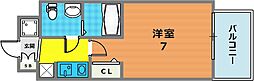 アクロス神戸住吉ステーションフロント 1Kの間取図画像