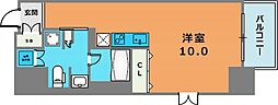 レジディア神戸磯上 1Kの間取図画像