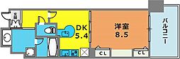 カイセイ神戸海岸通2 1DKの間取図画像