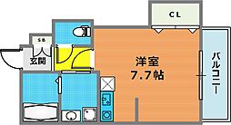 ときわ布引ハイツ ワンルームの間取図画像