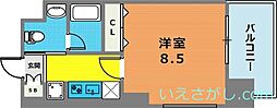 エステムコートみなと元町THEFIRST 1Kの間取図画像