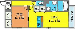 フェーブ島上 1LDKの間取図画像